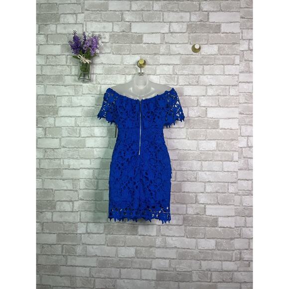 NWT Lulu’s Blue Lace Dress - Picture 9 of 14